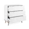 Commode 3 tiroirs blanc - CO7781-1