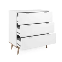 Commode 3 tiroirs blanc - CO7781-1