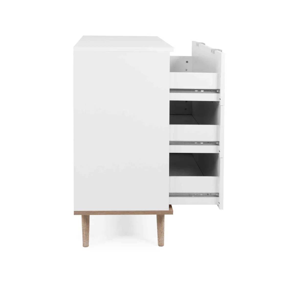 Commode 3 tiroirs blanc - CO7781-1