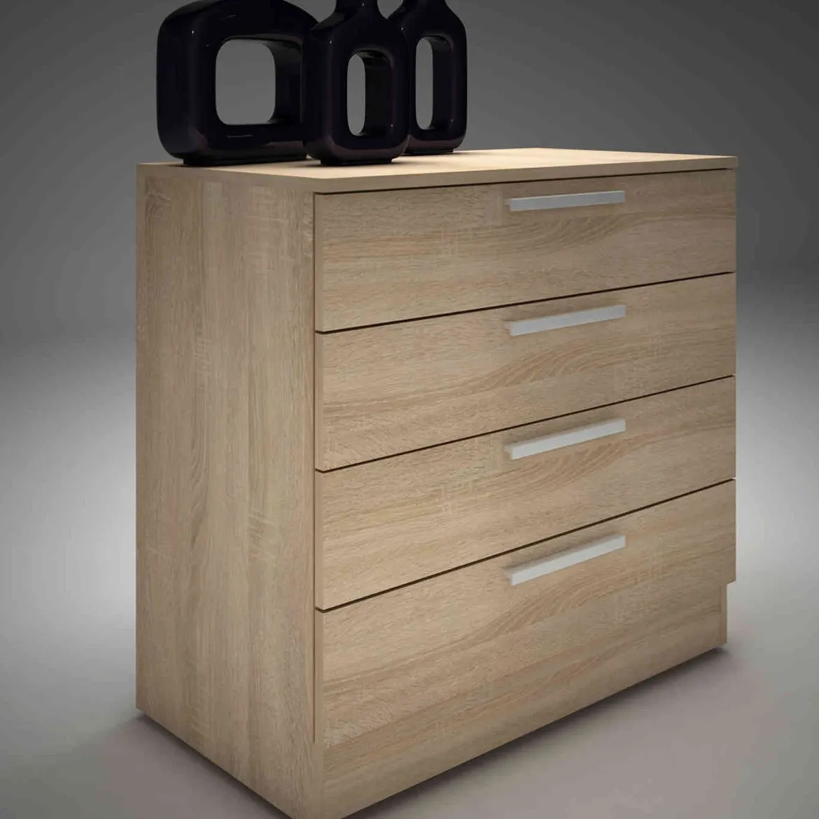 Commode 4 tiroirs en bois - CO9004