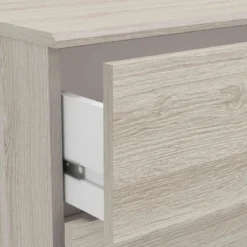 Commode 4 tiroirs en bois imitation chêne shannon - CO180
