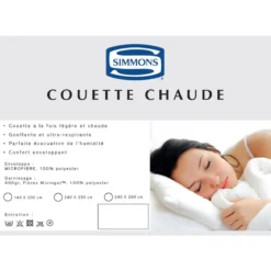 Couette Simmons hiver micro-gel 400g