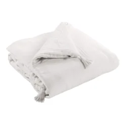 Couvre-lit double gaze de coton blanc