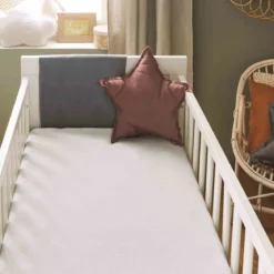 Drap housse bébé + alèse 2 en 1 coton imperméable blanc