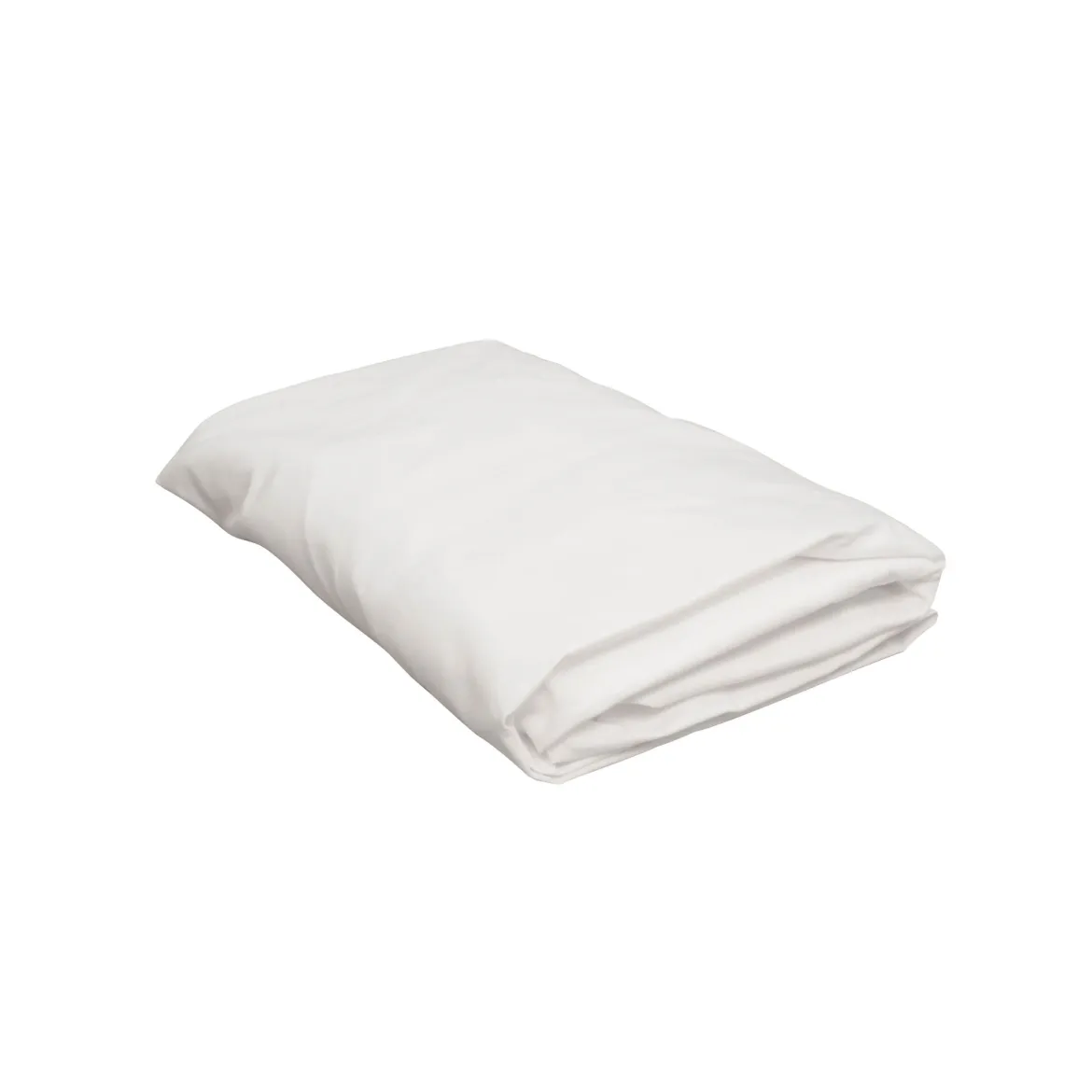 Drap housse bébé blanc percale bonnet 15 cm