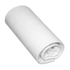 Drap housse bébé 100% coton blanc - bonnet 15 cm