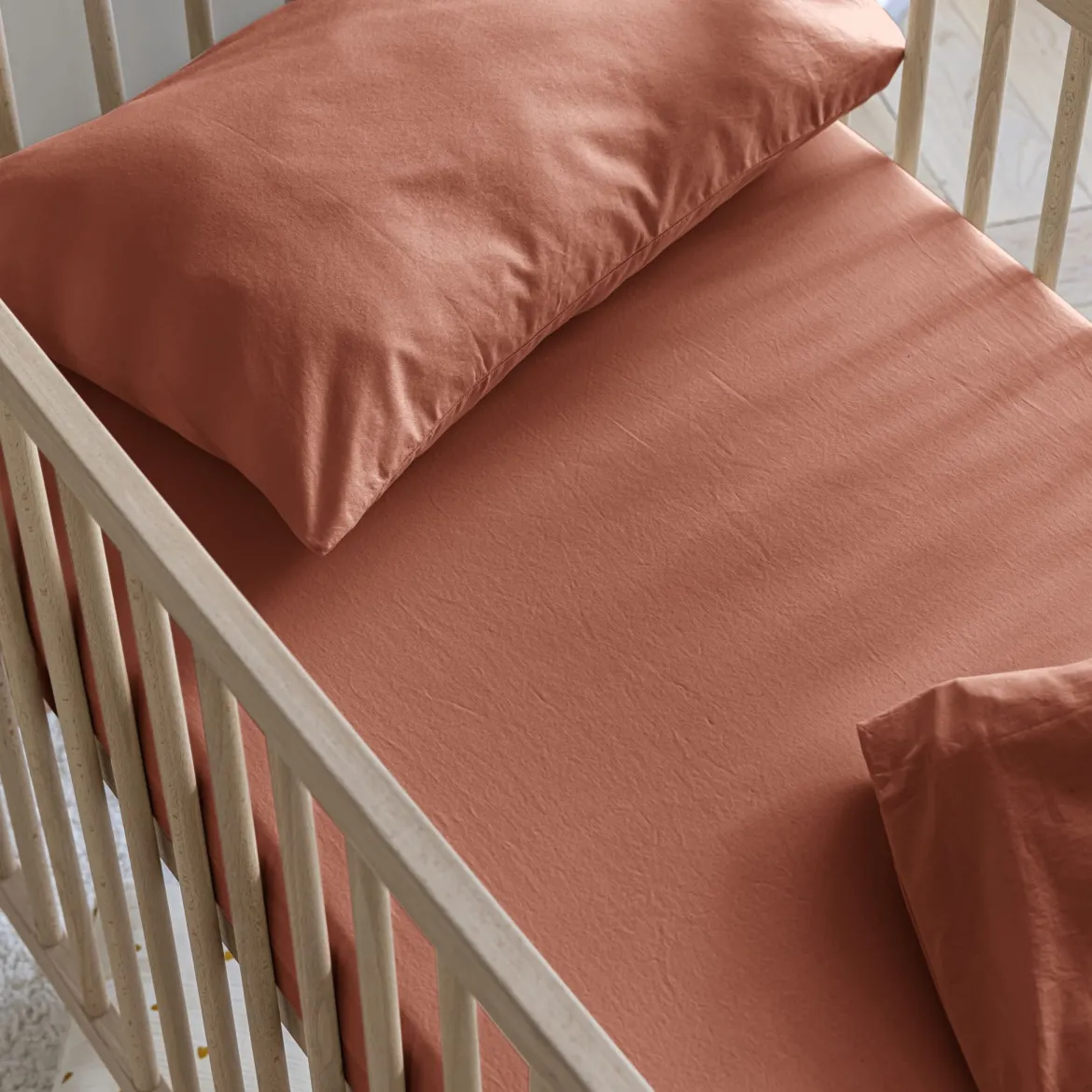 Drap housse bébé coton lavé - SOMEO