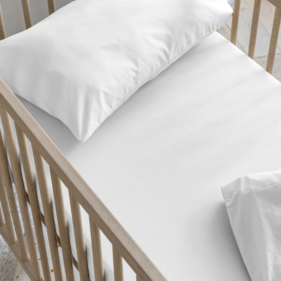 Drap housse bébé coton lavé - SOMEO