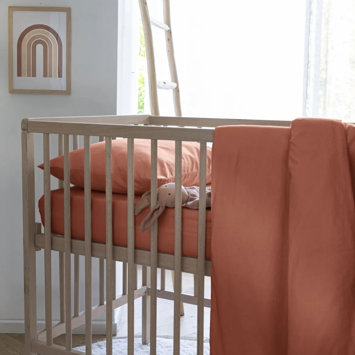 Drap housse bébé coton lavé - SOMEO
