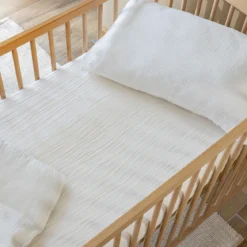 Drap housse bébé gaze de coton NOA