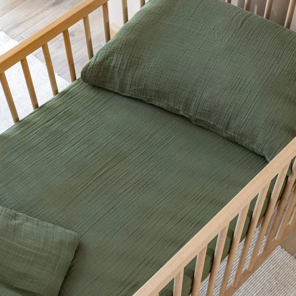 Drap housse bébé gaze de coton NOA