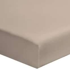 Drap housse bébé gris argent percale bonnet 15 cm