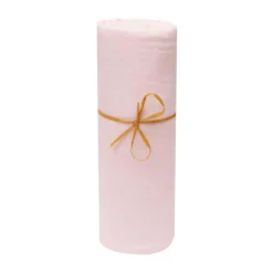 Drap housse bébé jersey bio rose poudré