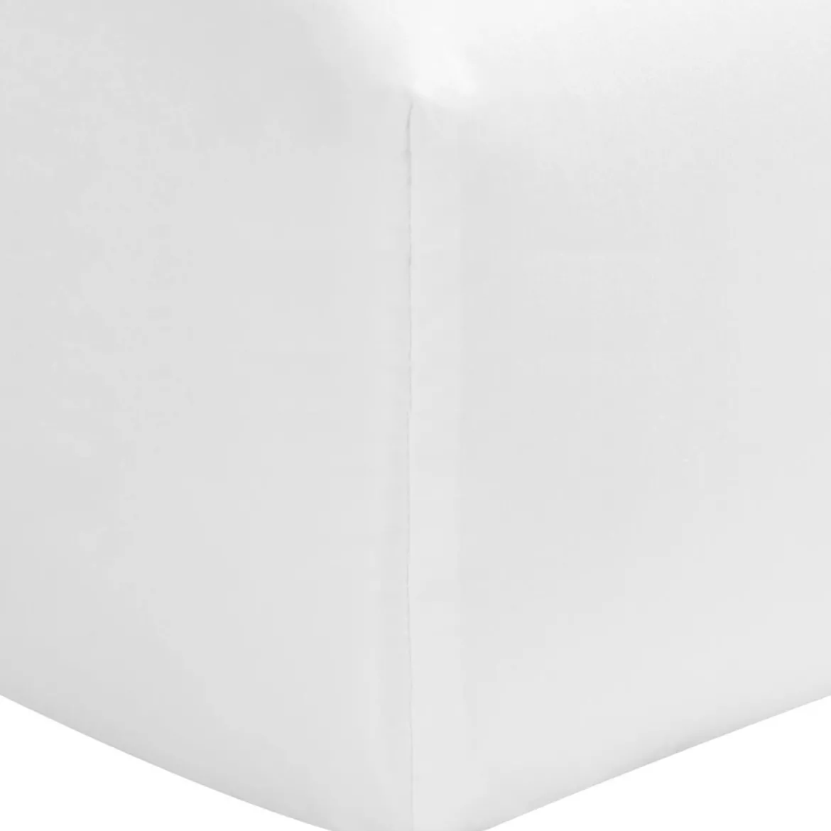 Drap housse blanc 100% satin de coton bonnet 40 cm