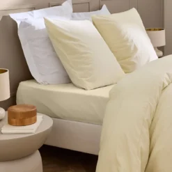 Drap housse coton lavé Douceur d'Intérieur Linella