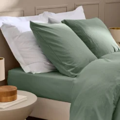 Drap housse coton lavé Douceur d'Intérieur Linella