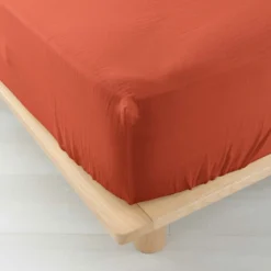 Drap housse double gaze de coton Douceur d'Intérieur Angelia