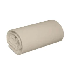 Drap housse jersey beige bonnet 30 cm 100% coton biologique