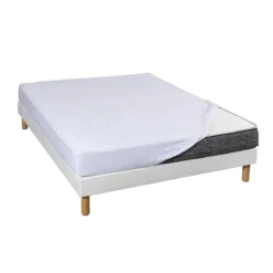 Drap housse jersey blanc bonnet 30 cm 100% coton biologique