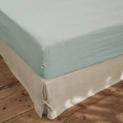 Drap housse lin lavé