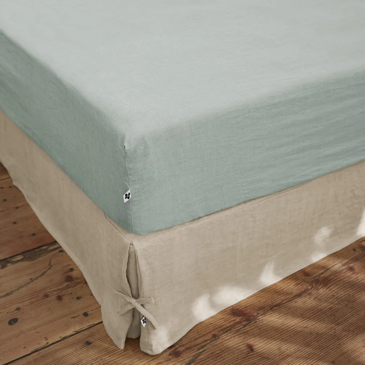 Drap housse lin lavé