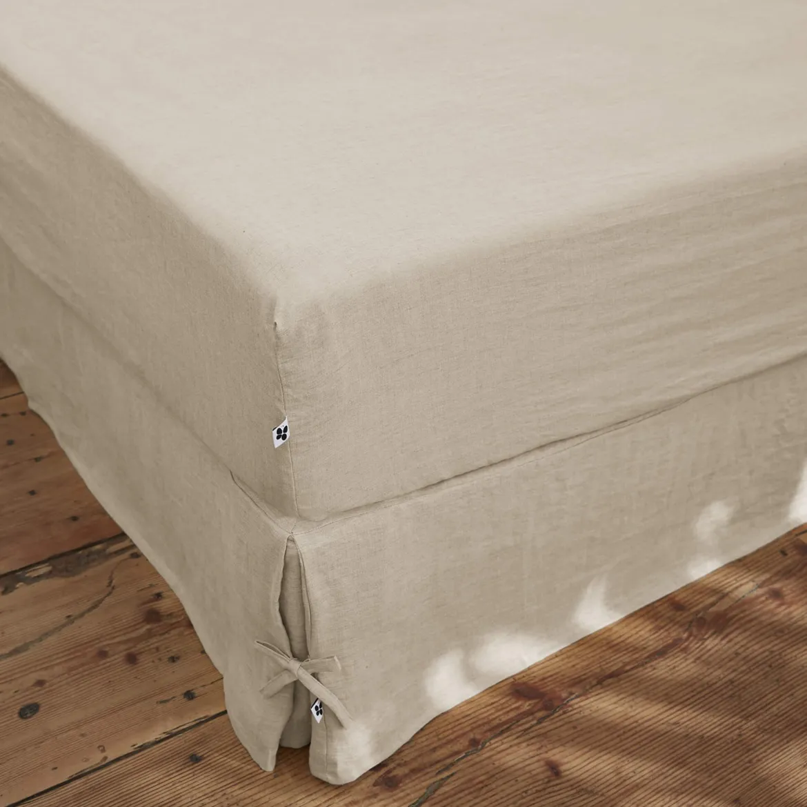 Drap housse lin lavé