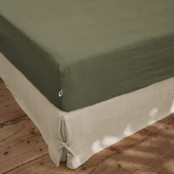 Drap housse lin lavé
