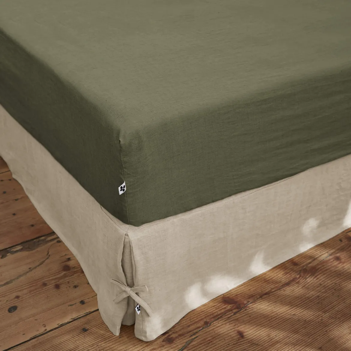 Drap housse lin lavé