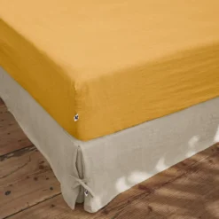 Drap housse lin lavé