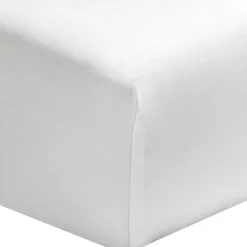 Drap housse percale blanc bonnet 40 cm