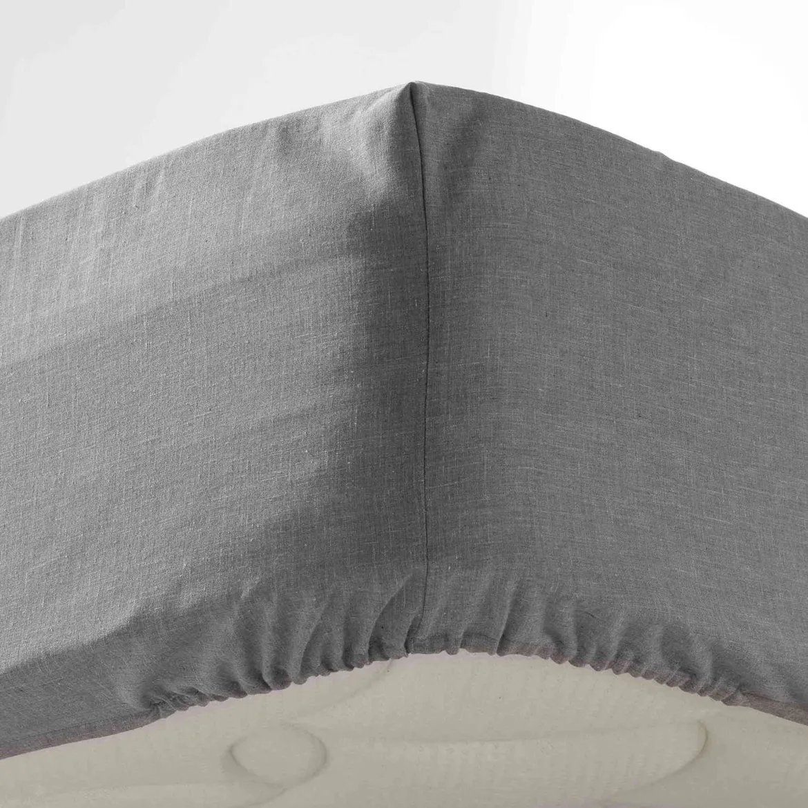 Drap housse polycoton Actually gris bonnet 30 cm