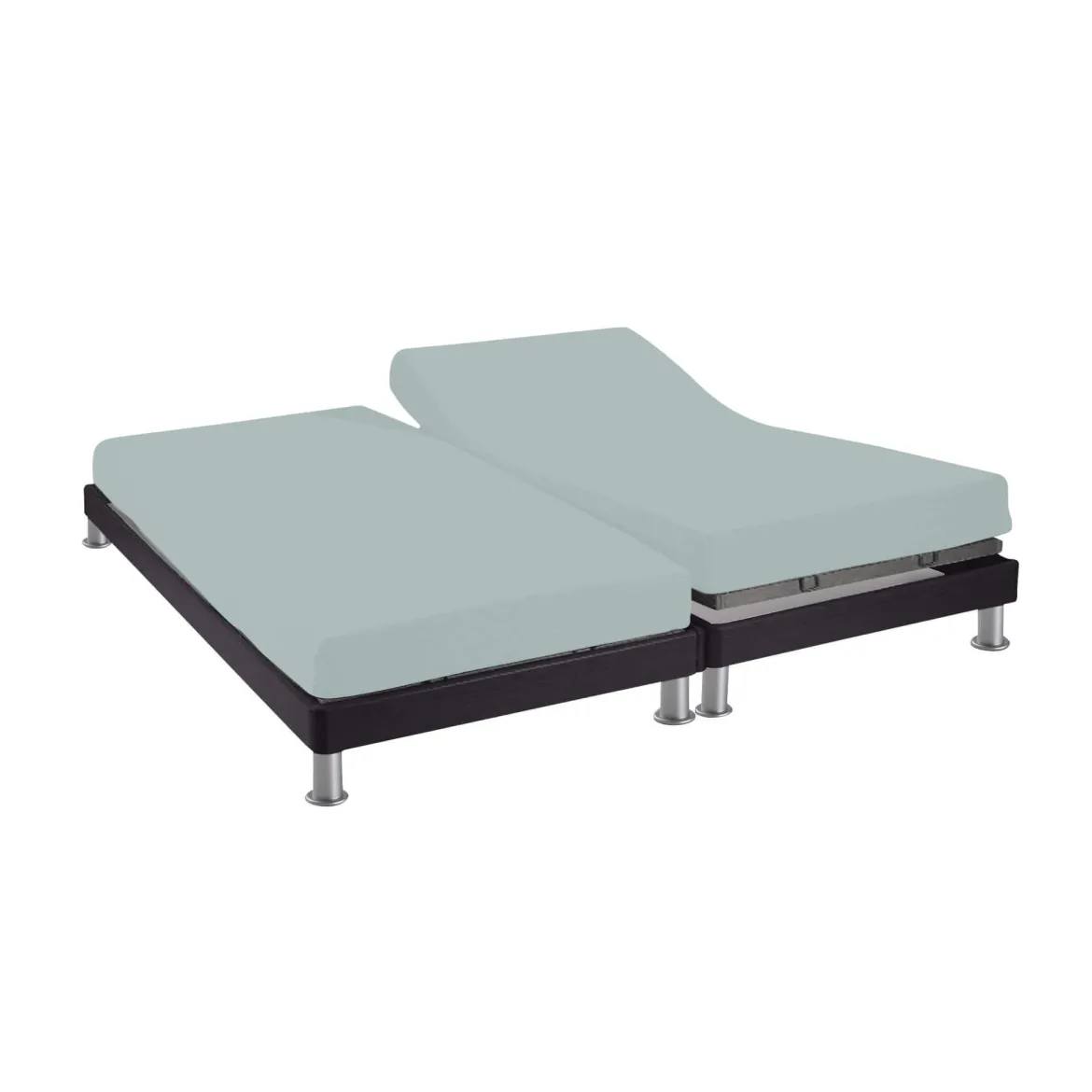 Drap housse pour lit articulé percale 80 fils/cm² bonnet 30 cm