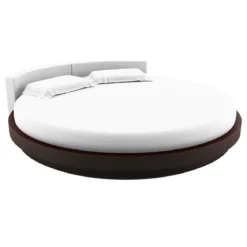 Drap housse rond jersey blanc 215 cm 100% coton