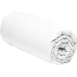 Drap housse Satin Blanc