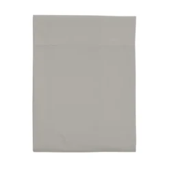 Drap plat 100% coton gris mastic
