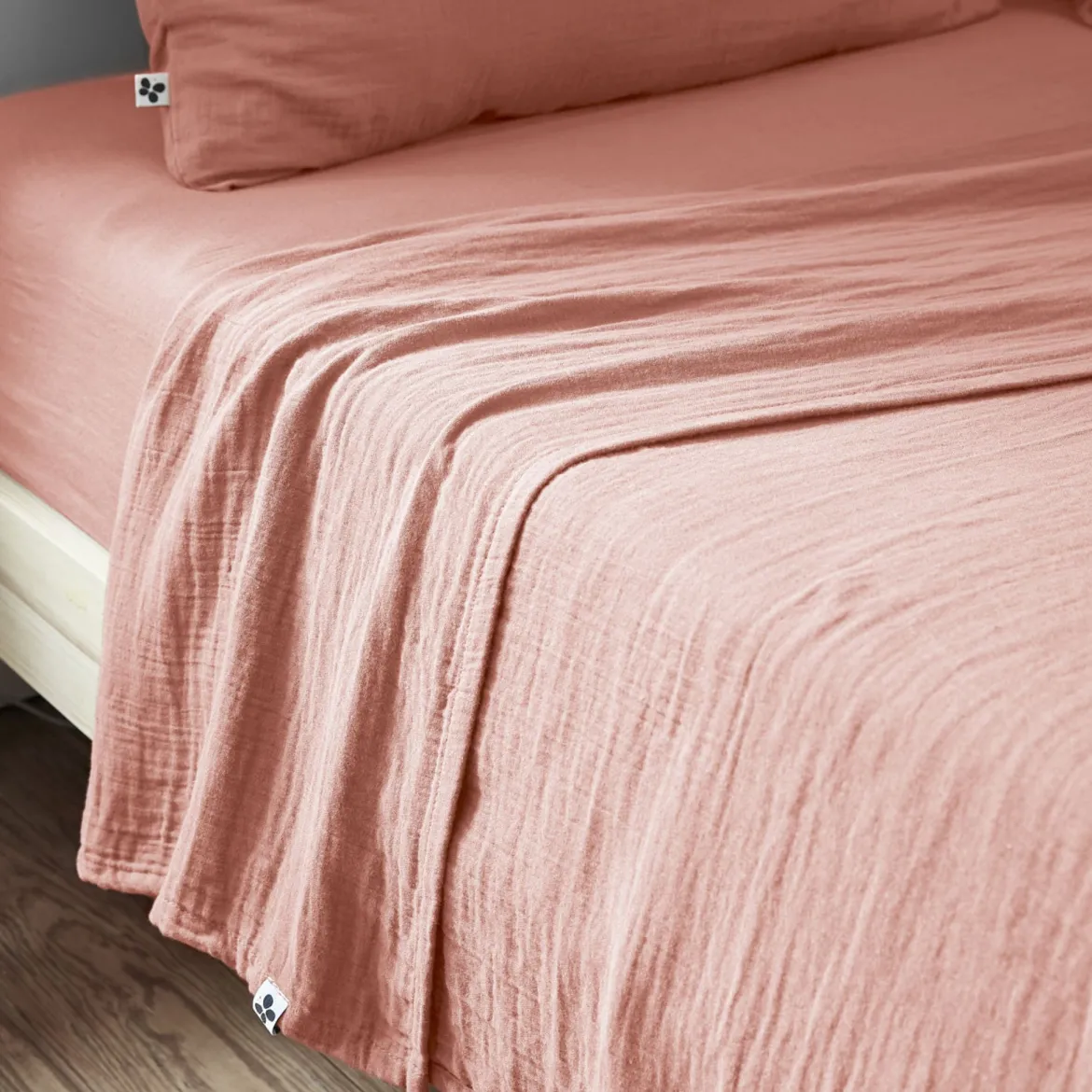 Drap plat gaze de coton