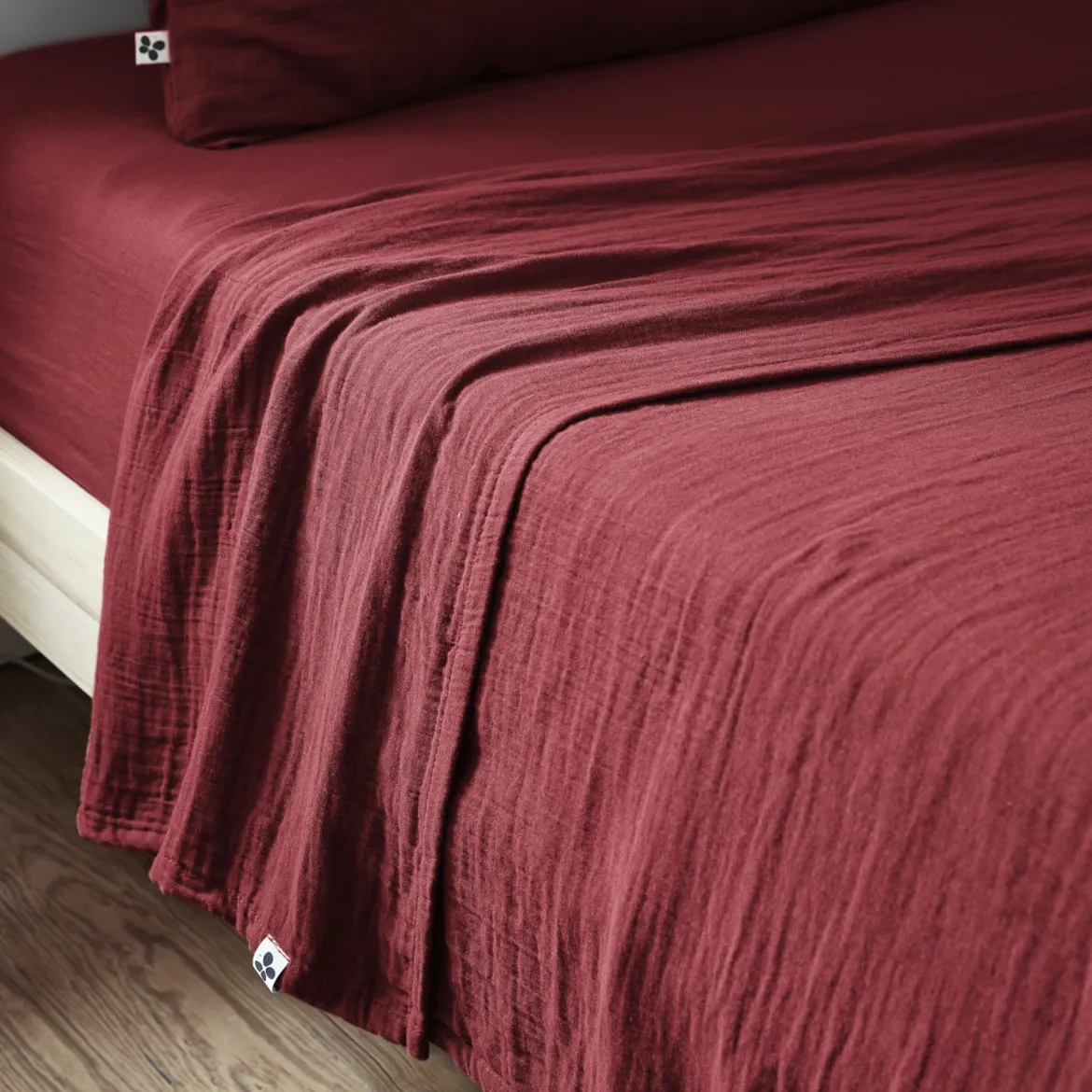 Drap plat gaze de coton