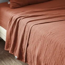 Drap plat gaze de coton
