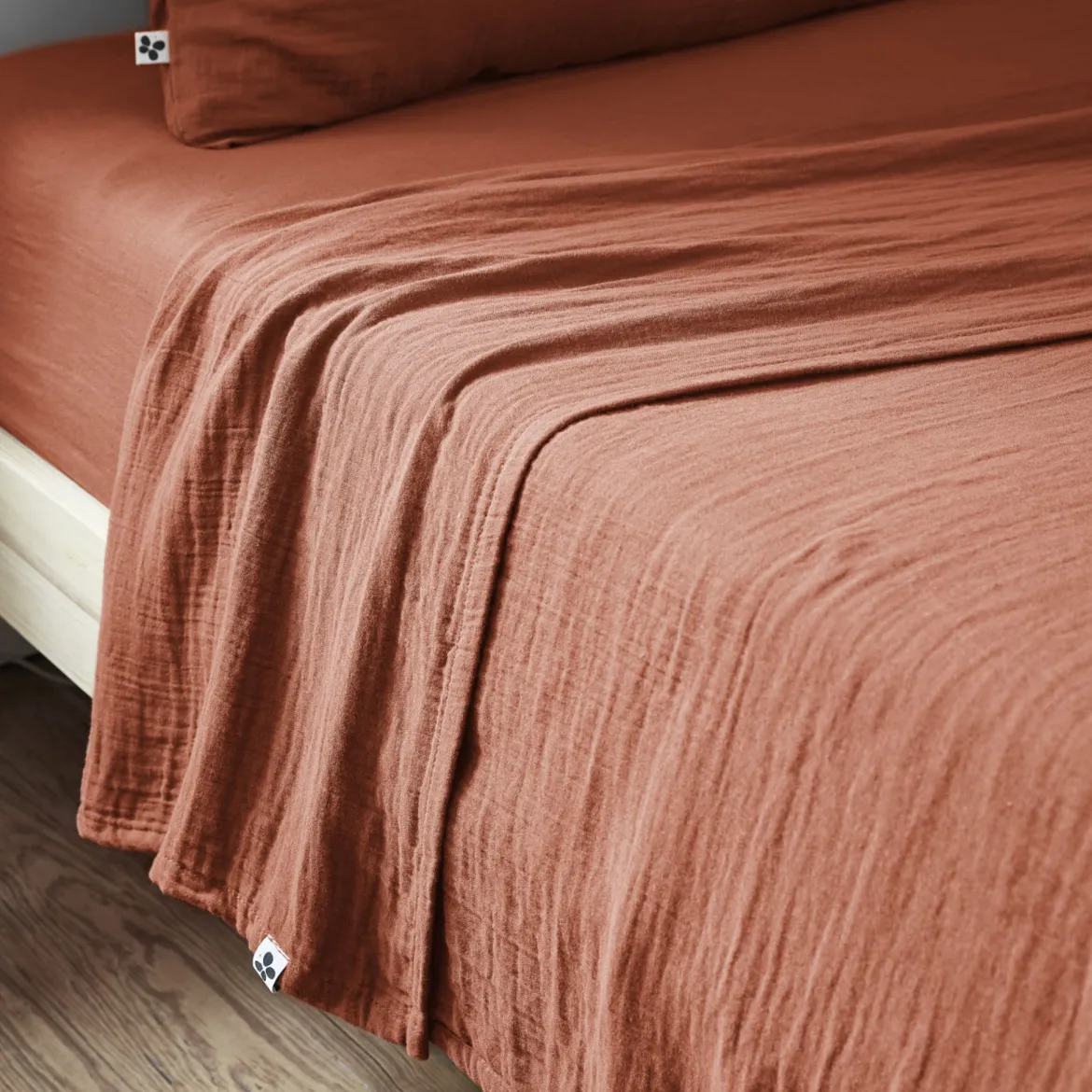 Drap plat gaze de coton