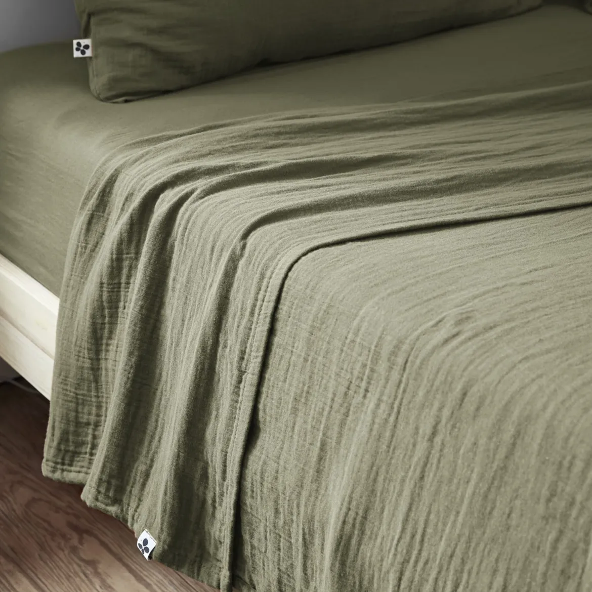 Drap plat gaze de coton