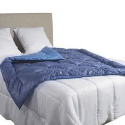 Édredon gonflant bicolore bleu jean-bleu océan Terre de Nuit