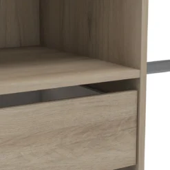 Dressing modulable avec étagères et tiroirs bois clair - DR118