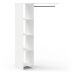 Dressing modulable avec étagères blanc - DR117