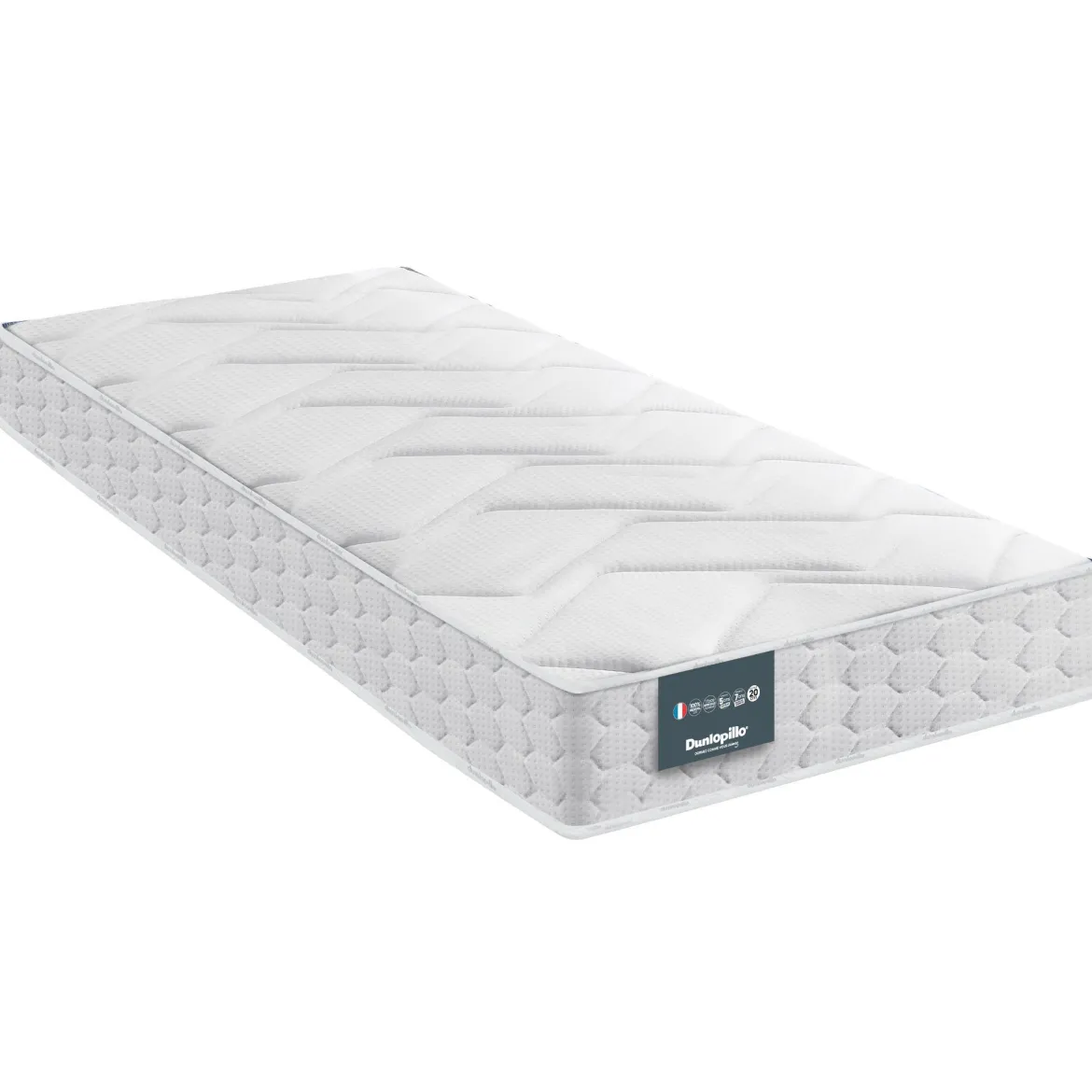 Ensemble Dunlopillo Aérial® 20 cm JONQUILLE, matelas, sommier, pieds