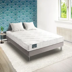 Ensemble Dunlopillo Aérial® 20 cm JONQUILLE, matelas, sommier, pieds