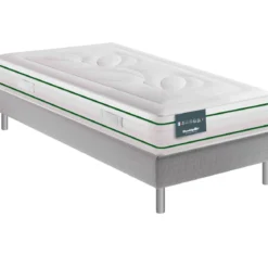 Ensemble Dunlopillo 100% latex naturel 7 zones 22cm HORTENSE, matelas, sommier, pieds
