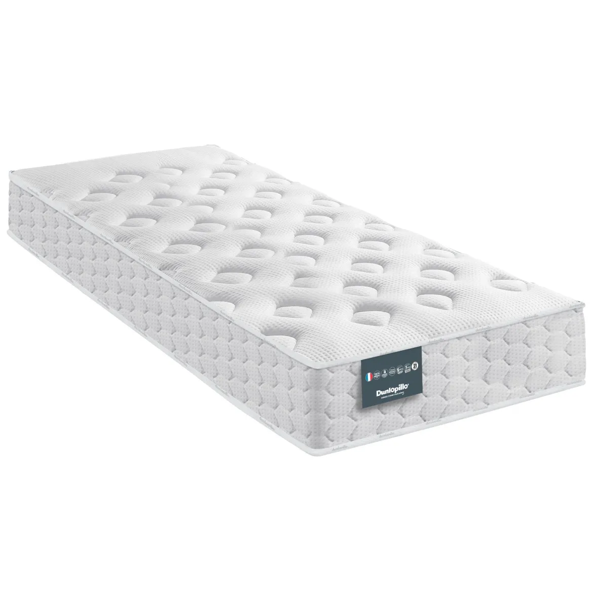 Ensemble Dunlopillo mousse mémoire Aérial® 21 cm NARCISSE, matelas, sommier, pieds