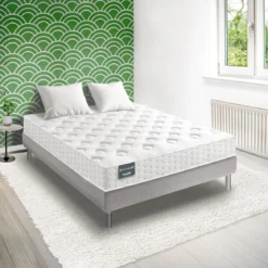 Ensemble Dunlopillo mousse mémoire Aérial® 21 cm NARCISSE, matelas, sommier, pieds