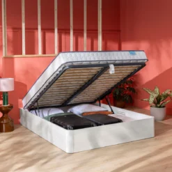 Ensemble lit coffre et matelas ressorts ensachés ferme Merinos