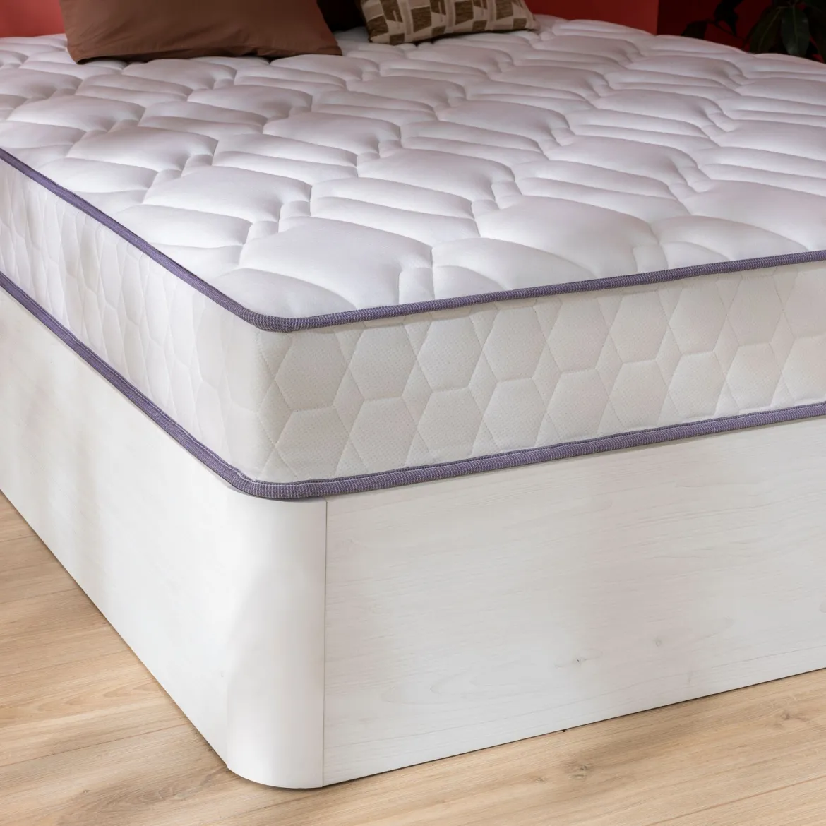 Ensemble lit coffre et matelas ressorts ensachés ferme Merinos